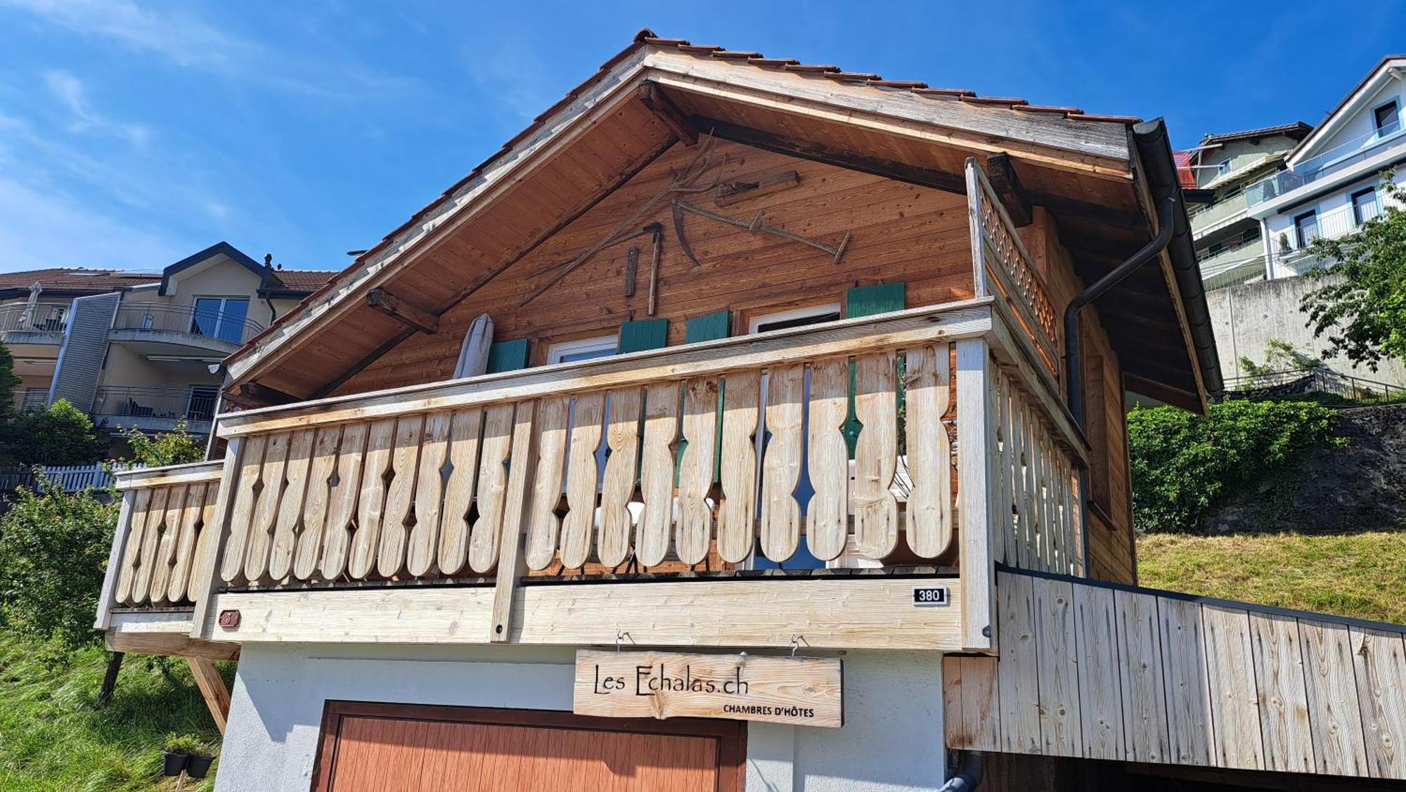"Les Echalas" Chalet Independant Avec Cuisine En Lavaux Unesco Chexbres Zewnętrze zdjęcie